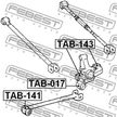 Сайлентблок FEBEST TAB143 DAIHATSU ALTIS 2001-2011, LEXUS