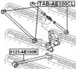 Сайлентблок FEBEST TABAE100CL TOYOTA COROLLA 1991-