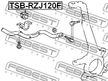Втулка стабилизатора FEBEST TSBRZJ120F TOYOTA 4RUNNER 2002-2009