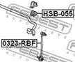 Втулка стабилизатора FEBEST HSB055 (D23)