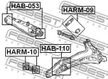Сайлентблок FEBEST HARM10 (к-т) HONDA CIVIC 2004-2005