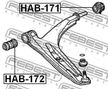 Сайлентблок FEBEST HAB171