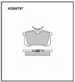 Колодки тормозные ALLIED NIPPON ADB0797 CITROEN C3, C4, DS3, DS4 04=>/ PEUGEOT 207, 308 08=>/ RENAUL
