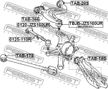 Сайлентблок FEBEST TAB180 LEXUS 2005-2011