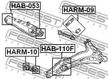 Сайлентблок FEBEST HAB110F HONDA CIVIC 1996-2000