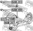Сайлентблок FEBEST NAB266