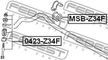 Втулка стабилизатора FEBEST MSBZ34F (D25.8)