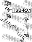 Втулка стабилизатора FEBEST TSBRX1 LEXUS RX300 1998-2003