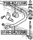 Втулка стабилизатора FEBEST TSBRZJ120R TOYOTA 4RUNNER 2002-2009