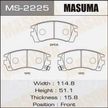 Колодки тормозные MASUMA MS2225 NISSAN AD 1990-1997, NISSAN AD MAX 1994-1999, NISSAN SUNNY 1990-1994