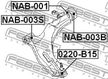 Сайлентблок FEBEST NAB003B NISSAN ALMERA 2006-2012