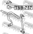 Втулка стабилизатора FEBEST TSB757 (D22) TOYOTA COROLLA 2002-
