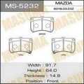 Колодки тормозные MASUMA MS5232 KIA RIO 2000-2002, MAZDA DEMIO 1996-2002, MAZDA FAMILIA 1989- 1999, B2YB3323Z