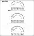 Колодки тормозные ALLIED NIPPON ABS0306 MITSUBISHI CARISMA 95-06 MB534656