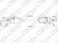 Привод SAT HY514 LH HYUNDAI SOLARIS / KIA RIO 10-(без ротора ABS) 495251R001