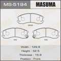 Колодки тормозные MASUMA MS5194 MAZDA CAPELLA 1988- 1999, FORD TELSTAR 1992-1997, MAZDA PERSONA 1990 AY040MA002
