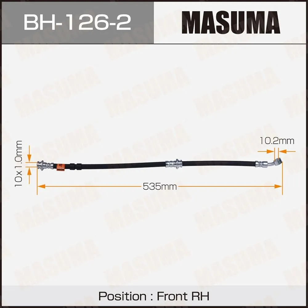 Шланг тормозной masuma bh-126-2 передний rh китай 1 1 шт. bh1262