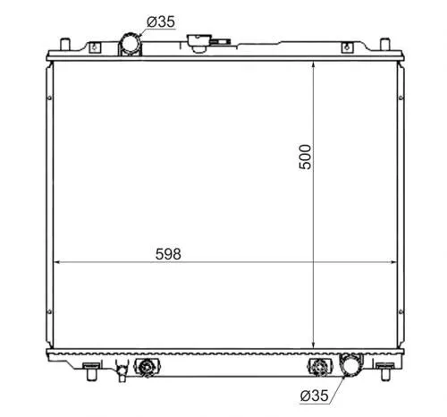 Радиатор охлаждения SAT MC000628 MITSUBISHI PAJERO V46W 4M40
