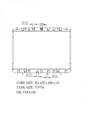 Радиатор охлаждения PANDAPARTS NIS07T31 NISSAN X-TRAIL T31 MR20DE, QR25DE 2007-2015
