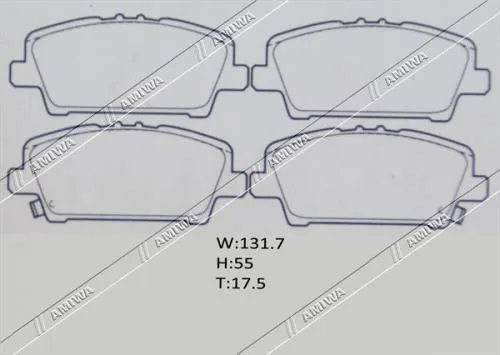 Колодки тормозные AMIWA WD5147S HONDA CIVIC VII 2006-