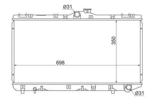 Радиатор охлаждения PANDAPARTS TOY01100D TOYOTA CARINA ED ST160 3SGE, TOYOTA COROLLA, SPRINTER 100