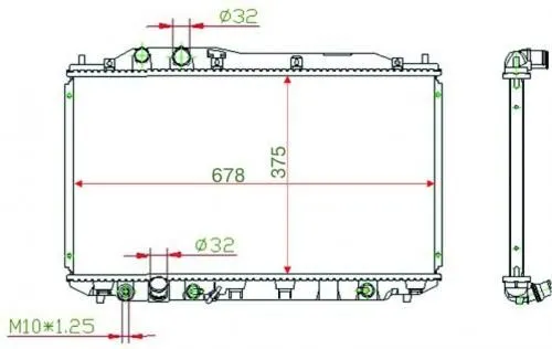 Радиатор охлаждения SAT HD0001FD HONDA CIVIC 2005-2008
