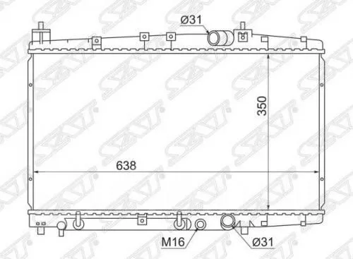 Радиатор охлаждения SAT TY000W10ND TOYOTA PROBOX, SUCCEED, YARIS
