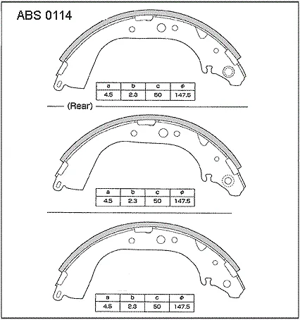 Колодки тормозные ALLIED NIPPON ABS0114 TOYOTA 4RUNNER 84-09