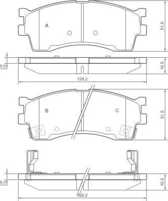 Колодки тормозные AMIWA WD11126S KIA CLARUS 98- / KIA SPECTRA 98-