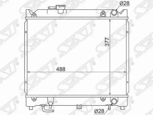 Радиатор охлаждения SAT SK0001 SUZUKI ESCUDO, VITARA, X-90 1987 -1998
