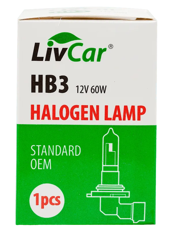 Лампа накаливания LIVCAR LCHB3 HALOGEN HB3 12V 60W
