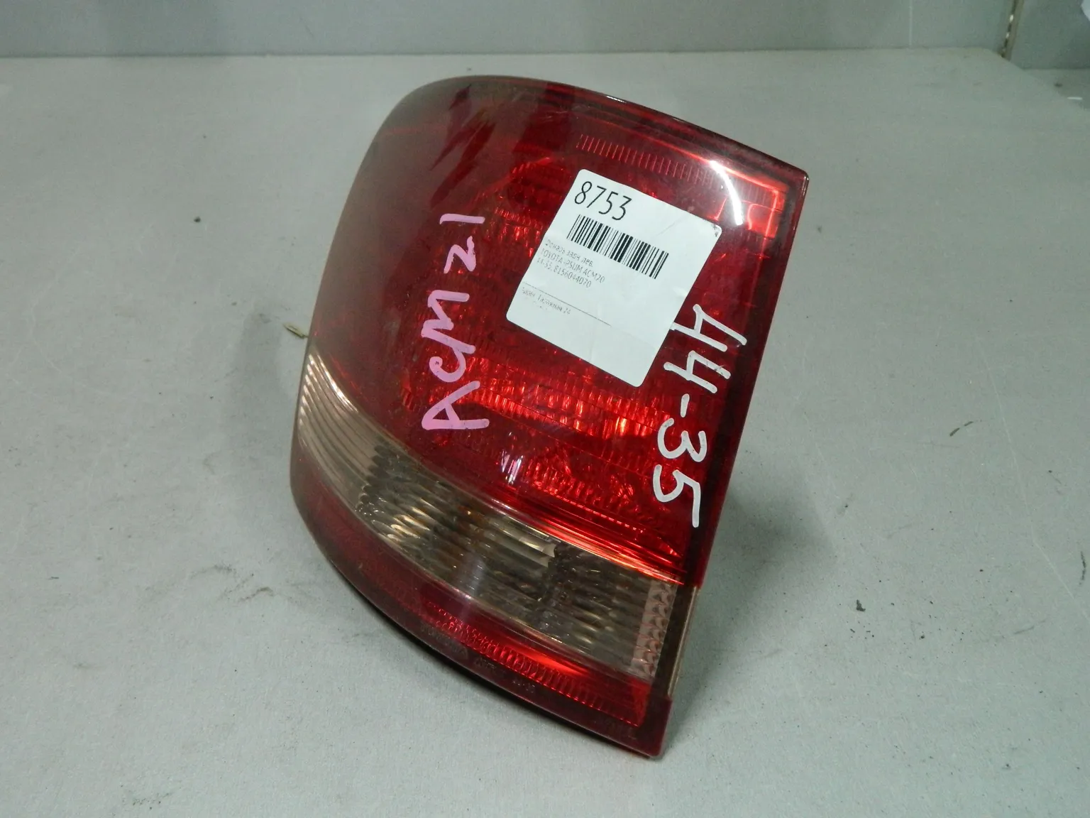 Фонарь TOYOTA IPSUM ACM21 Задн Лев 4435 (Контрактный) 64492452