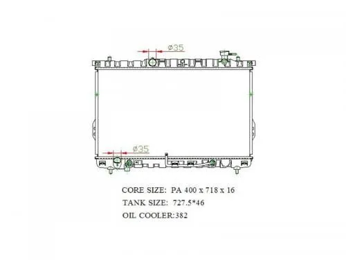 Радиатор охлаждения PANDAPARTS HYUN07D HYUNDAI/KIA SANTA FE