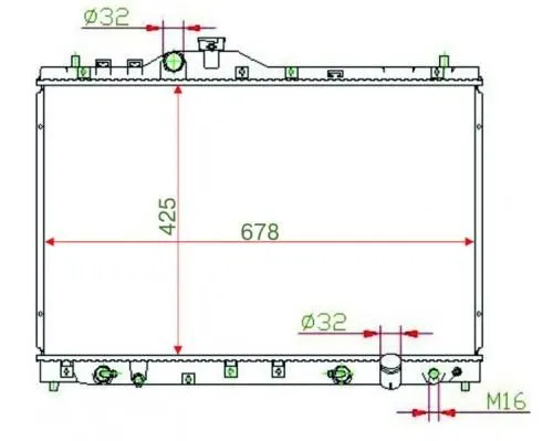Радиатор охлаждения MASUMA HD0005V6 HONDA INSPIRE, SABER, ACURA, VIGOR 1995-1998 19010P1R902