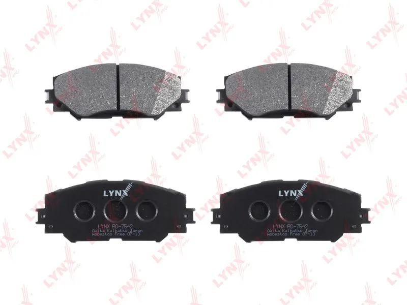 Колодки тормозные LYNXAUTO BD7542 TOYOTA COROLLA 2002-2007, TOYOTA RAV4 2005