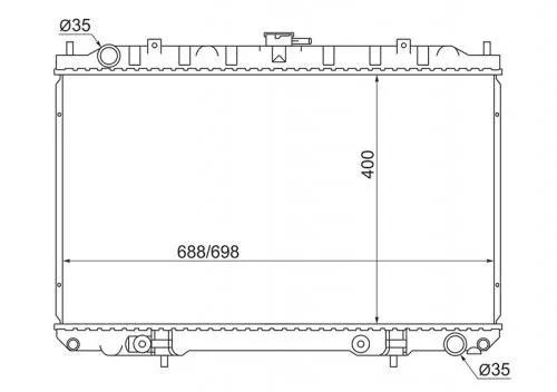 Радиатор охлаждения PANDAPARTS NIS0433 NISSAN MAXIMA, CEFIRO A33 2000-2006