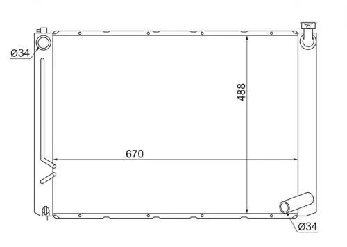 Радиатор охлаждения SAT TY0003ACU30 TOYOTA HARRIER ACU3#,GSU3#,MCU3 2AZFE 2003-2012