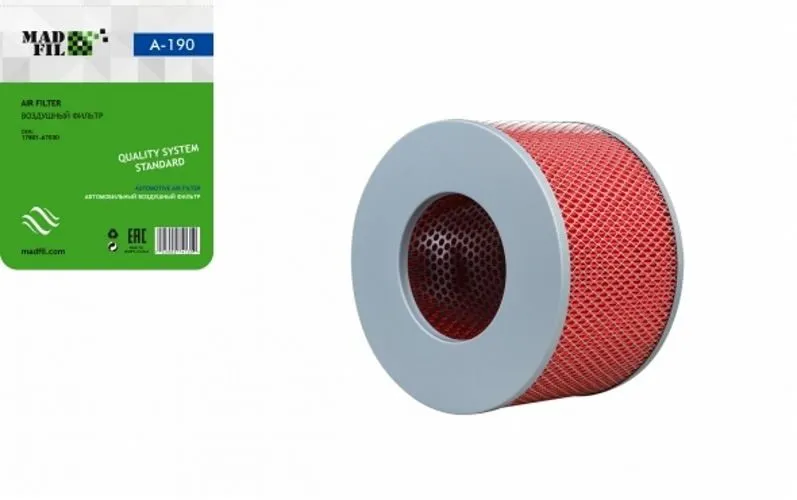 Фильтр воздушный MADFIL A190 TOYOTA 4 Runner 1995- / TOYOTA Land Cruiser 100 1998-
