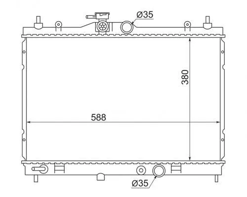 Радиатор охлаждения PANDAPARTS NIS010 NISSAN TIIDA C11 HR15DE 2004-2010