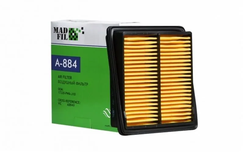 Фильтр воздушный MADFIL A884 HONDA MOBILIO 2002-2008 17220PWAY10