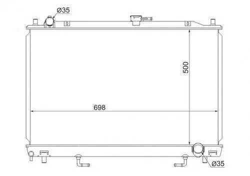 Радиатор охлаждения MASUMA MC0006V70 MITSUBISHI PAJERO, MONTERO 1999-2006 MR968286