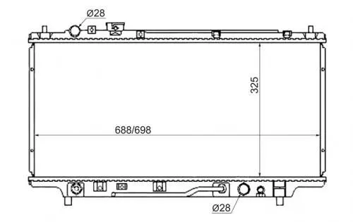 Радиатор охлаждения PANDAPARTS MAZ01 MAZDA FAMILIA, 323 1994-1996