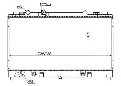 Радиатор охлаждения PANDAPARTS MAZ05 MAZDA ATENZA, MAZDA 6 2002-2007