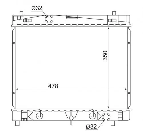Радиатор охлаждения SAT TY000W90 TOYOTA YARIS, VITZ , BELTA, RACTIS, IST