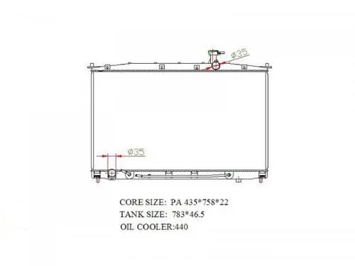 Радиатор охлаждения PANDAPARTS HYUN0722D HYUNDAI/KIA SANTA FE 2006-2012