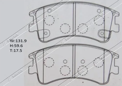 Колодки тормозные AMIWA WD3125S MAZDA 6 GG 2002-