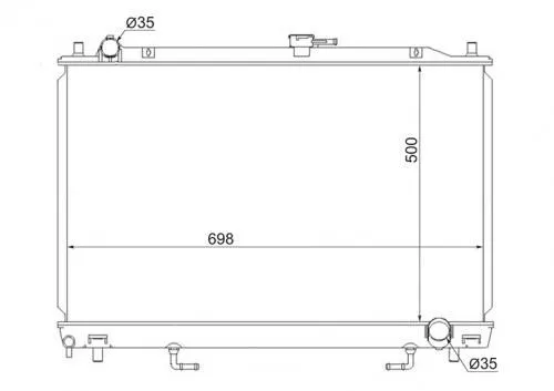 Радиатор охлаждения PANDAPARTS MMC06V70 MITSUBISHI PAJERO, MONTERO 1999-2006