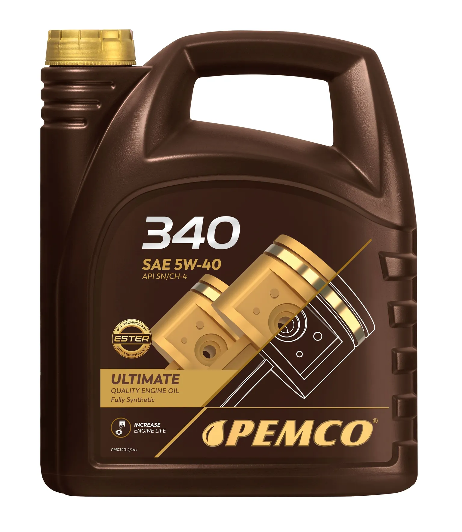 5w-40 sn ch-4, a3 b4 4л (синт. мотор. масло) pemco pm0340-4