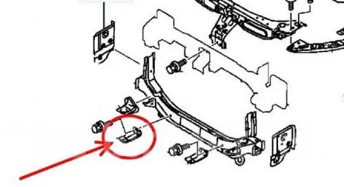 Кронштейн бампера MITSUBISHI 6400A780