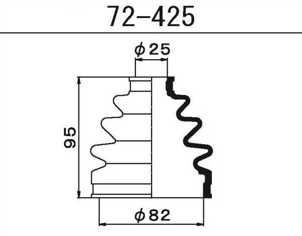 Пыльник ШРУС MARUICHI 72425 NISSAN (82X25X95)